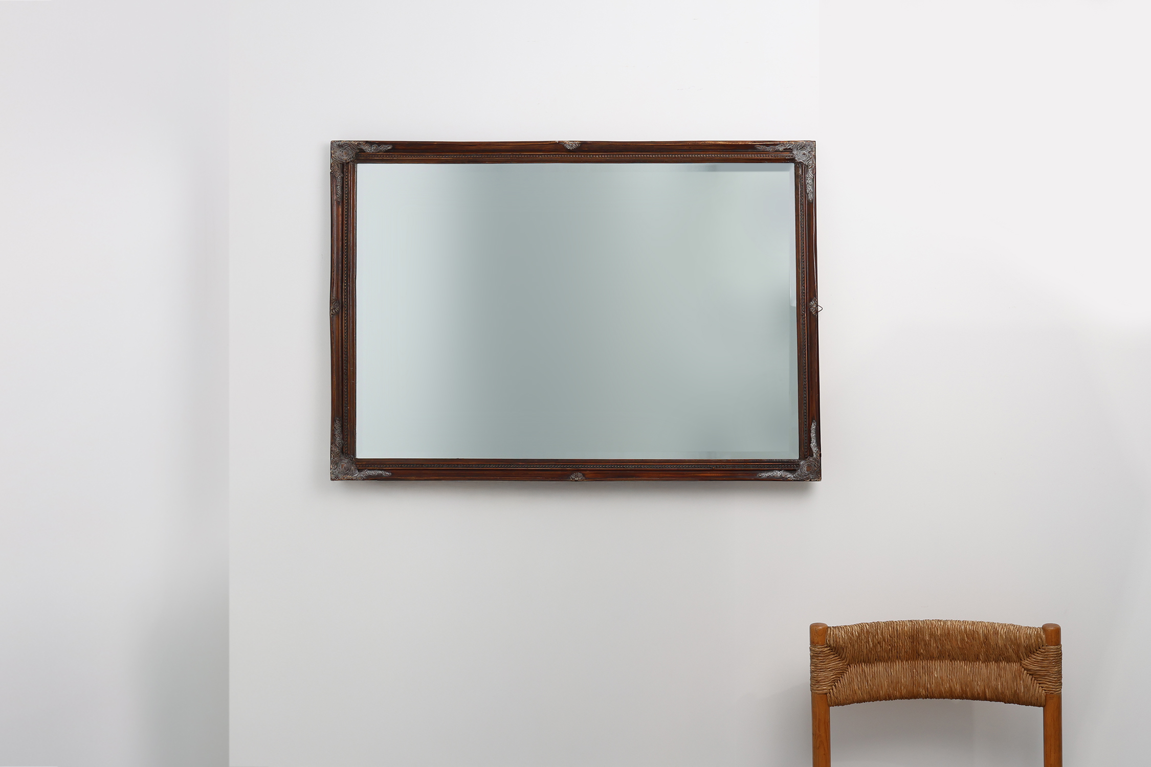 Antique Facet-Cut Mirror in Carved Wood, France 1850sthumbnail